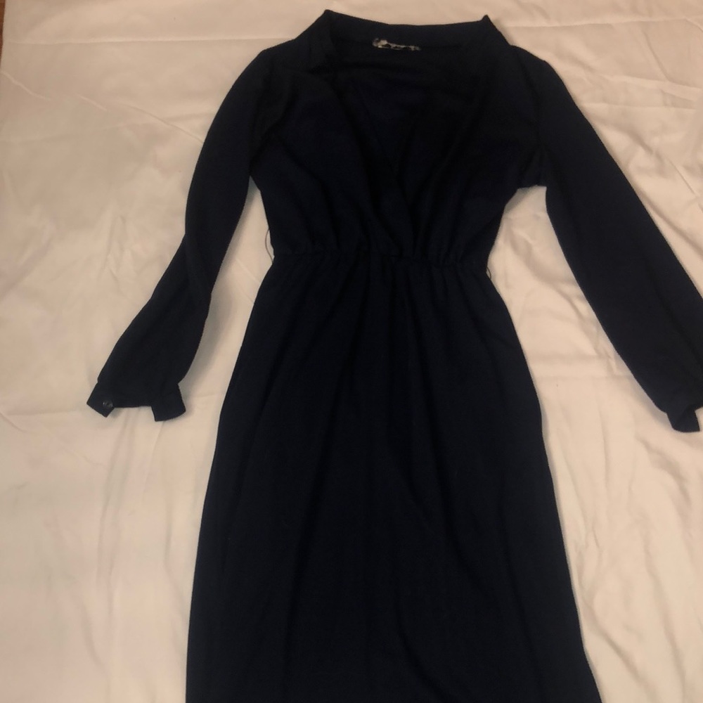 Size 14 vintage 1930s women blue dress